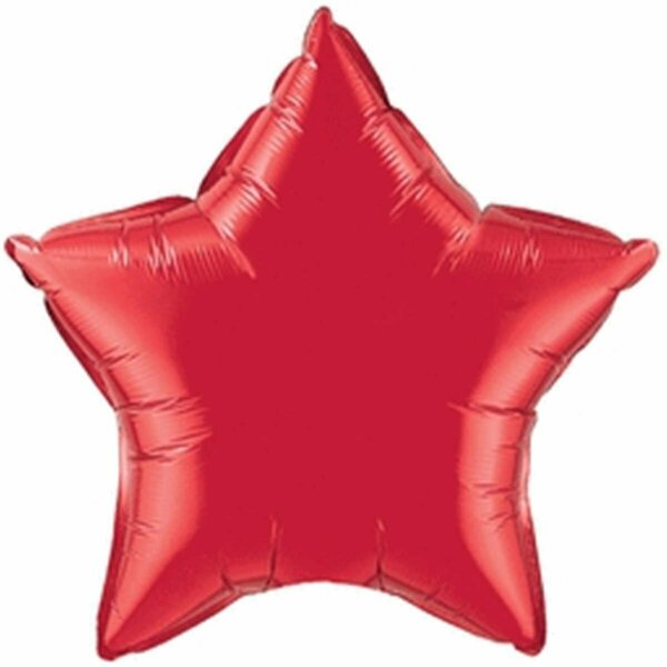 Ss Collectibles 4 in. Ruby Red Star Flat Foil Balloon - Ruby Red - 4in. SS3587162